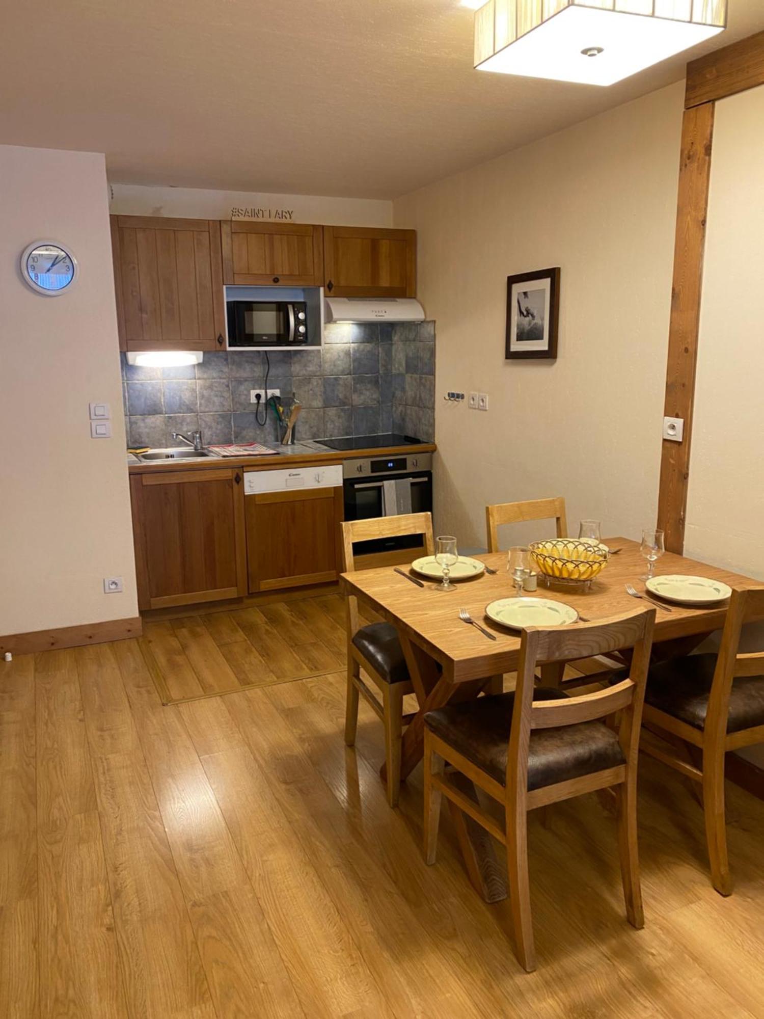 Appartement T2+Coin Nuit 6 Pers Residence De Cami Real Au Centre Du Village De Saint Lary Soulan Avec Piscine Interieure+ Sauna Et Hammam المظهر الخارجي الصورة